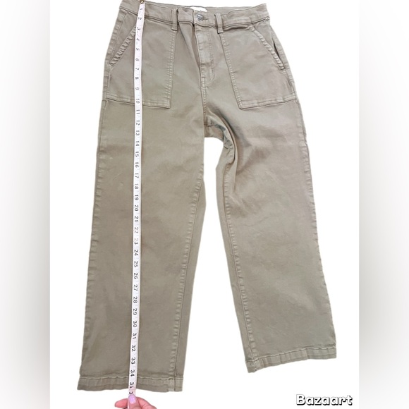 Studio Blue Olive Green Cropped Jeans - Picture 9 of 10